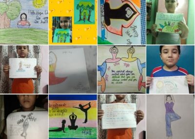 Collage1- Class 3-5 Yoga Day Poster Making Activity